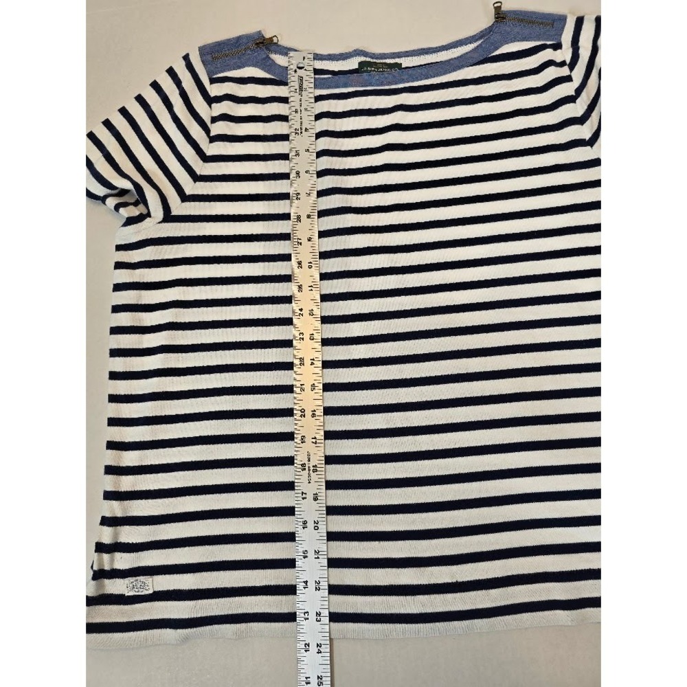 Lauren Jeans Co. Striped T-Shirt‎ Women's 2X Blue White Short Sleeve - Picture 5 of 8